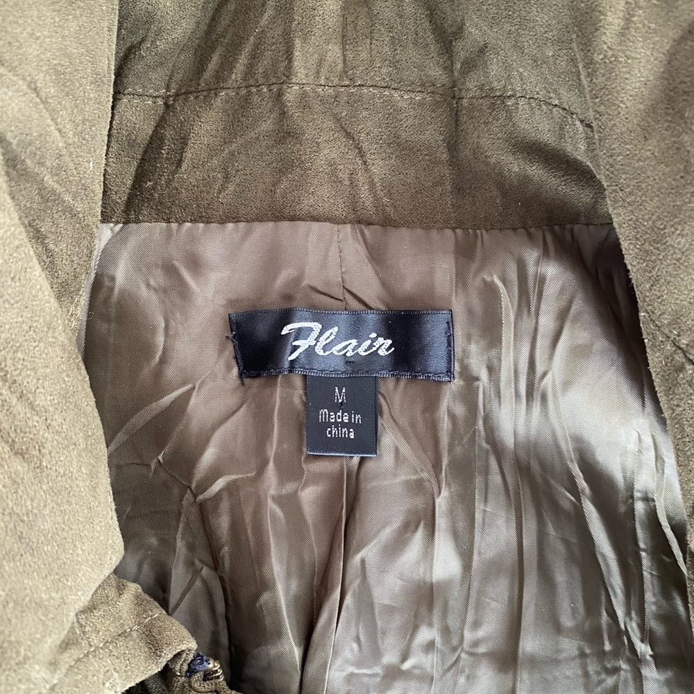 Olive Green Ruffle Jacket - Picture 6 of 6